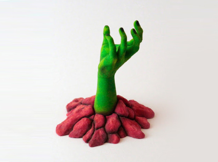 Zombie Hand in Full Colour Sandstone 3d printed 