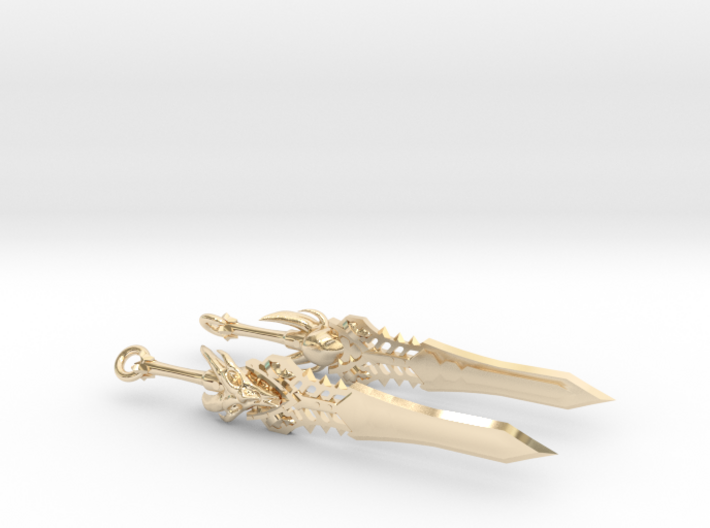 Blades of the Fallen Prince earrings 3d printed
