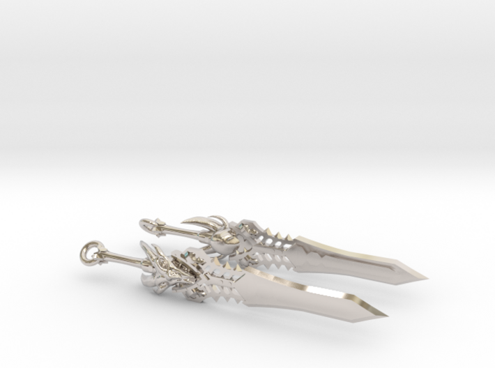 Blades of the Fallen Prince earrings 3d printed