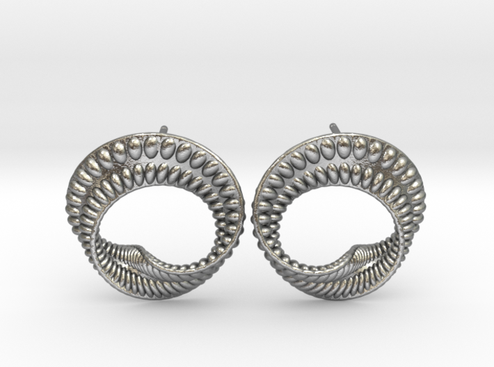 Mobius Earrings 3d printed