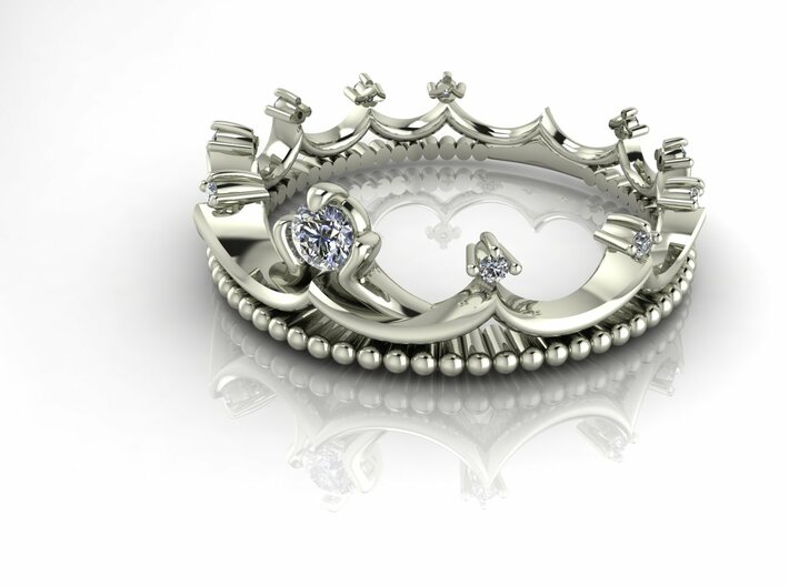 Crown ring Princess 2 NO STONES SUPPLIED 3d printed
