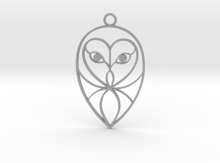 Barn Owl Pendant 3d printed