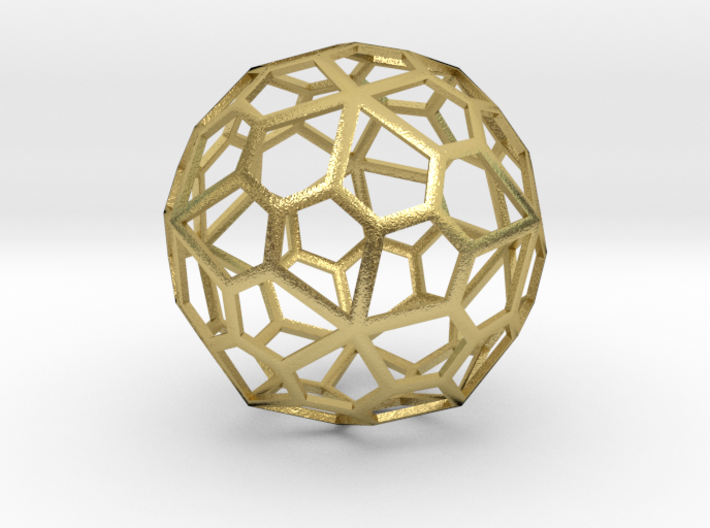 60 sided polyhedron, pentagonal faces 3d printed