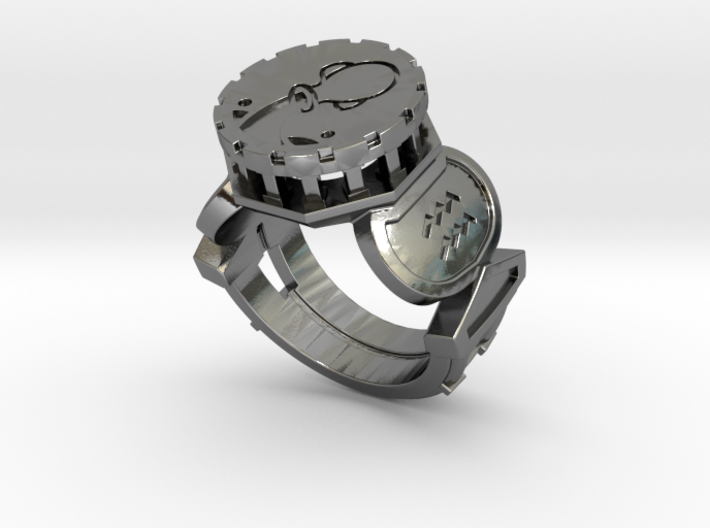Aquarius Ring 3d printed 