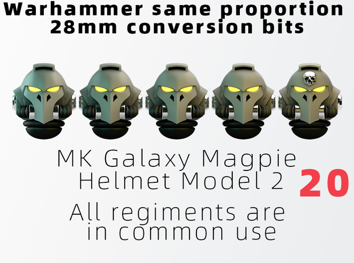MK Galaxy Magpie Helmet Model 2 3d printed