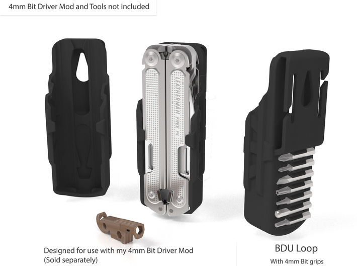Holster, with Bit Grips, for FREE P2 3d printed P4 Holster shown to illustrate options. This is the P2 order page.