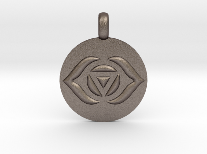 AJNA THIRD EYE Chakra Symbol jewelry Pendant 3d printed