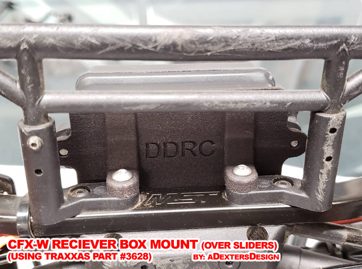 CFX-W  RECEIVER BOX MOUNT 3d printed Simple Installation to the Chassis