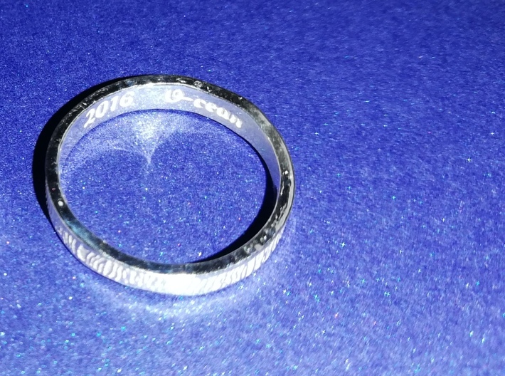 O-cean Pinky Ring (Size 4) 3d printed 