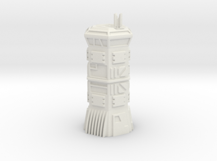 Large Armoured Hex Comm's Tower (6mm Scale) 3d printed