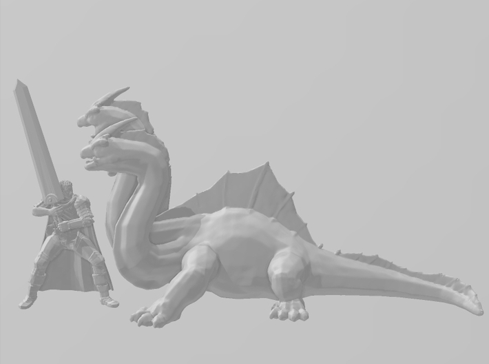 Hydra DnD miniature games rpg dragon monster 3d printed 