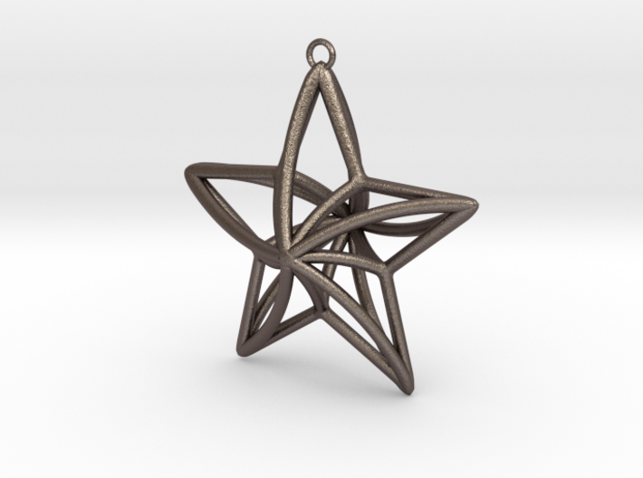 Twisted Star Necklace 3d printed
