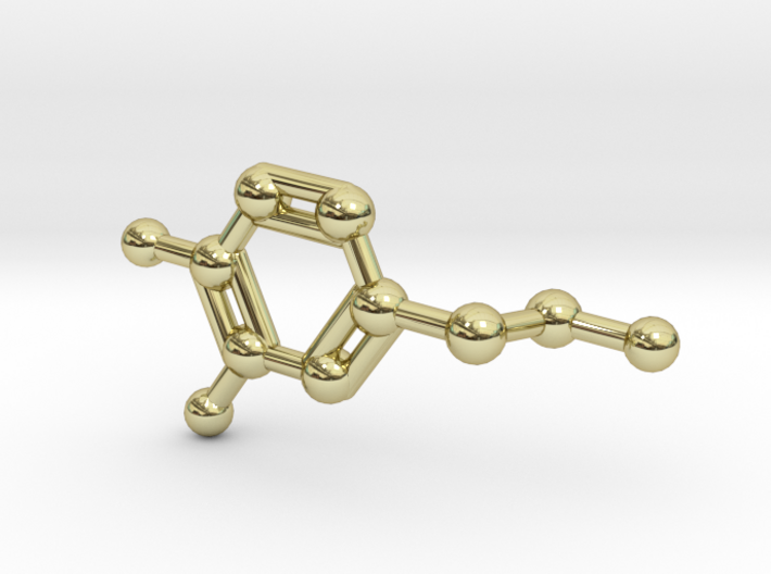 Dopamine Molecule Necklace 3d printed 