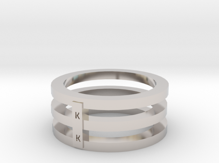 3 rings in one in 14K Gold or any material you wis 3d printed