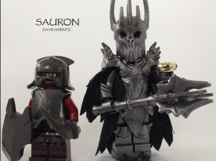 Sauron Lego-Compatable Final 3d printed On a Toy Story Woody body he can be taller.
