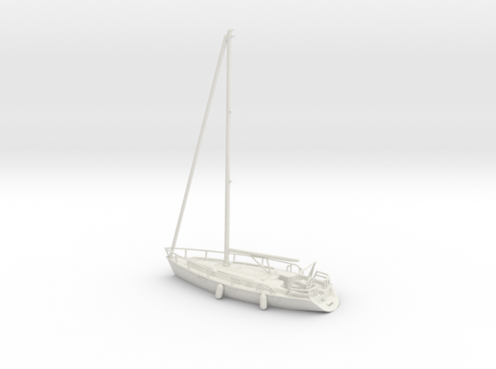 Sailboat 01.HO Scale (1:87) 3d printed Sailboat Scale HO