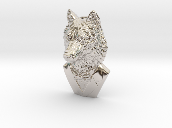 Wolf Gentleman Pendant 3d printed