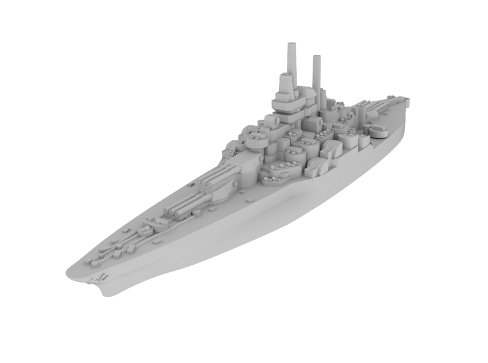 Tennessee Class Battleship (1942) [x2] 3d printed 