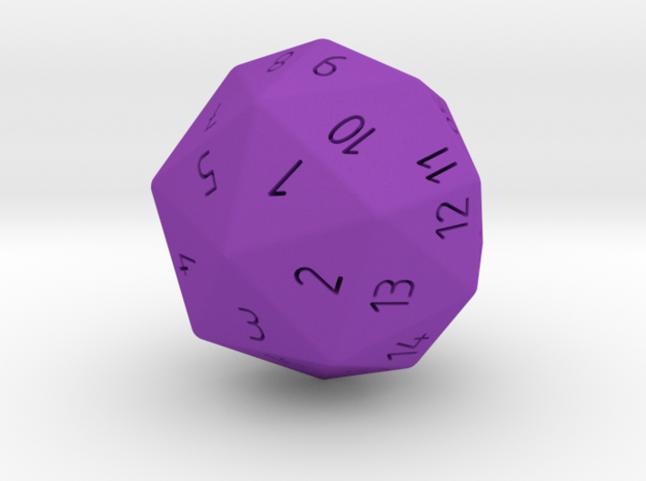 large D40 Spindown - classic design 40 sided die 3d printed
