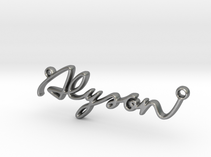 Alyson First Name Pendant 3d printed