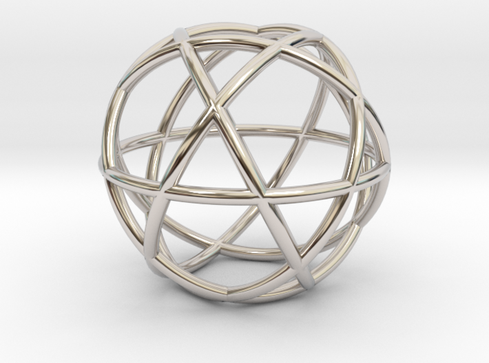 Penta Sphere pendant, small 3d printed