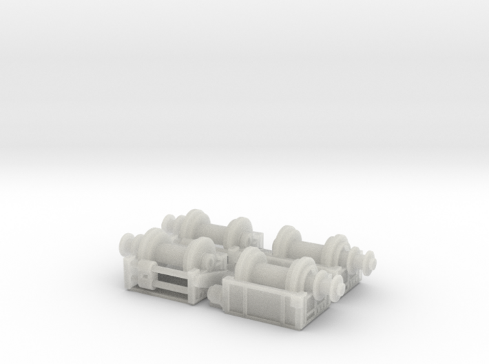 4 Deck Winches Z scale 3d printed