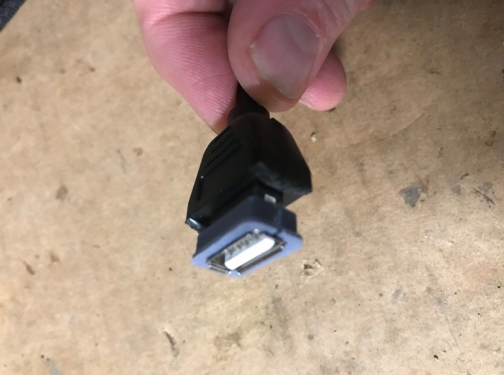 Tesla Model 3 USB extension adapter 3d printed installed on usb cord