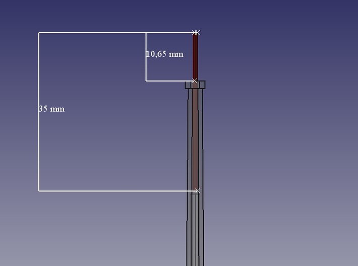 Mastaufsatzleuchte RSL 1, DDR, 1:45, für LED 3d printed Rohrlängen über Baldachin und in Mast