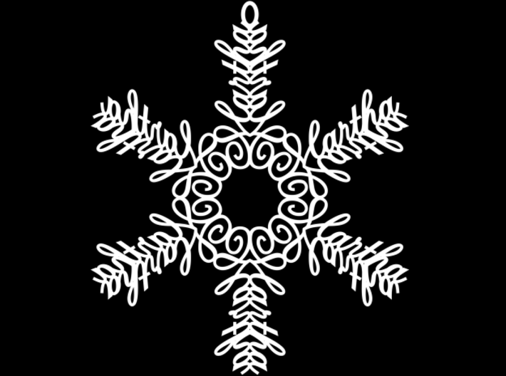 Martha snowflake ornament 3d printed