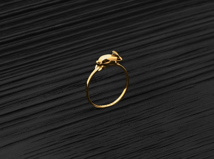 Stacking Ring (Playful) (Gold) 3d printed