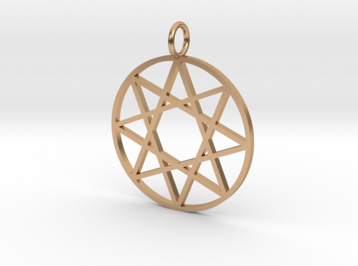 GG3D-012 3d printed Geometric origami mandala pendant
