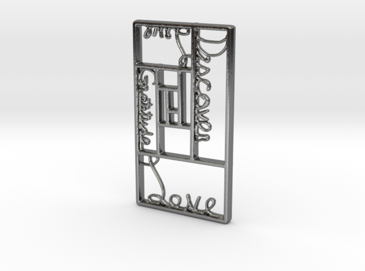 Live, Love, Discover, Gratitude - Golden Ratio Rec 3d printed