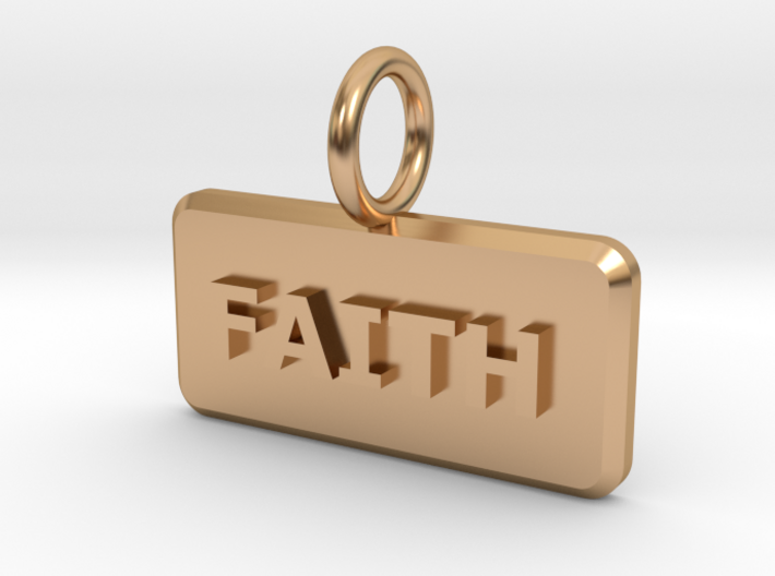 GG3D-054 3d printed Faith pendant