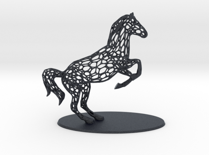 Voronoi Rearing Horse 3d printed
