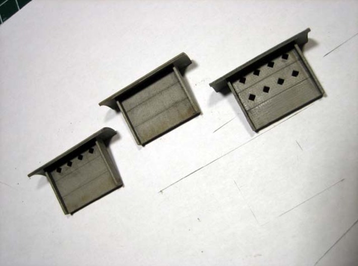 N 5 stuks betonnen NS ABRI's 3d printed Gereed, geverfd model