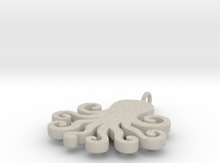 Octopus pendant/keychain 3d printed