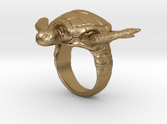 Turtle Ring 3d printed