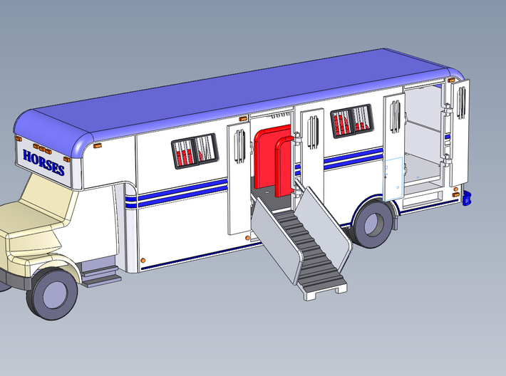 HO 1/87 Horsebox 1968 Loadstar 6 (version 2) 3d printed 