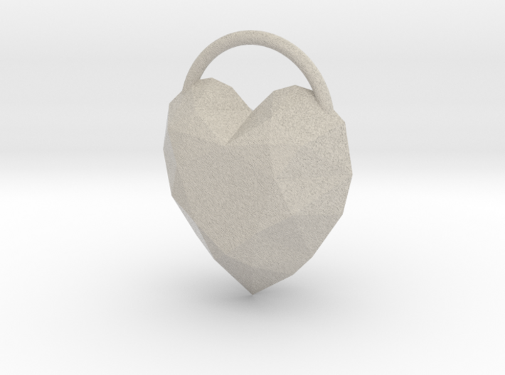 Large Heart Pendant for Necklace 3d printed