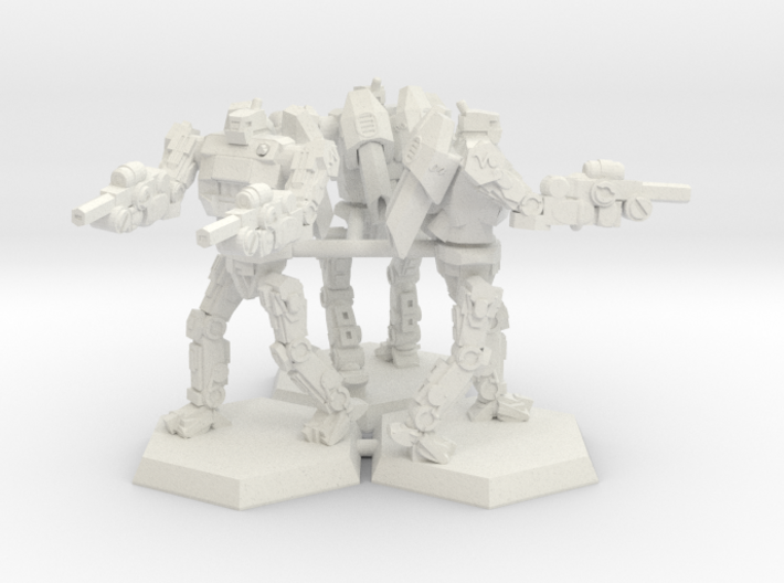 Mk3a Light/Scout Mech three together 3d printed