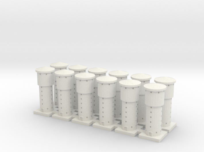 Water Tower x12 3d printed
