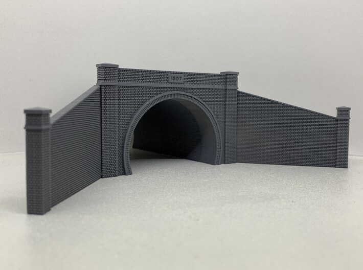 Catesby Tunnel. Left Wing Wall. N Gauge. Pt 3/4 3d printed Whole Portal Tunnel Assembled