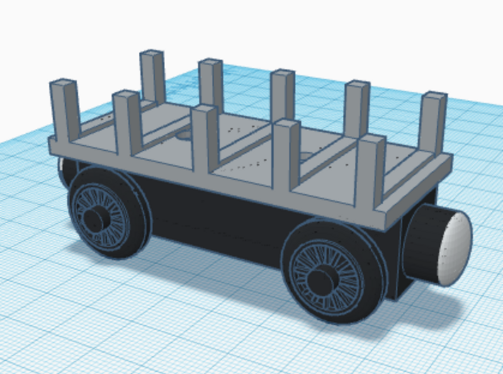 Wooden Railway Flatbed 3d printed 