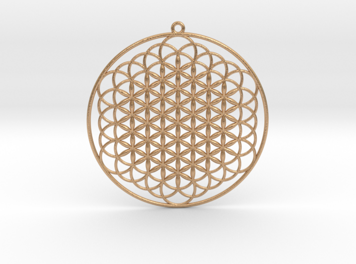 Extended Flower Of Life Pendant 2.5&quot; 3d printed