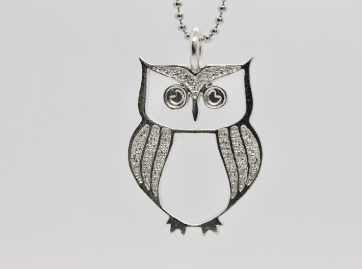 Owl Queens 3d printed Sterling Silver