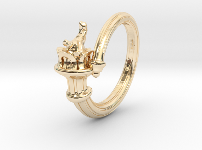 Statue of Liberty Torch Ring 3d printed Liberty Torch