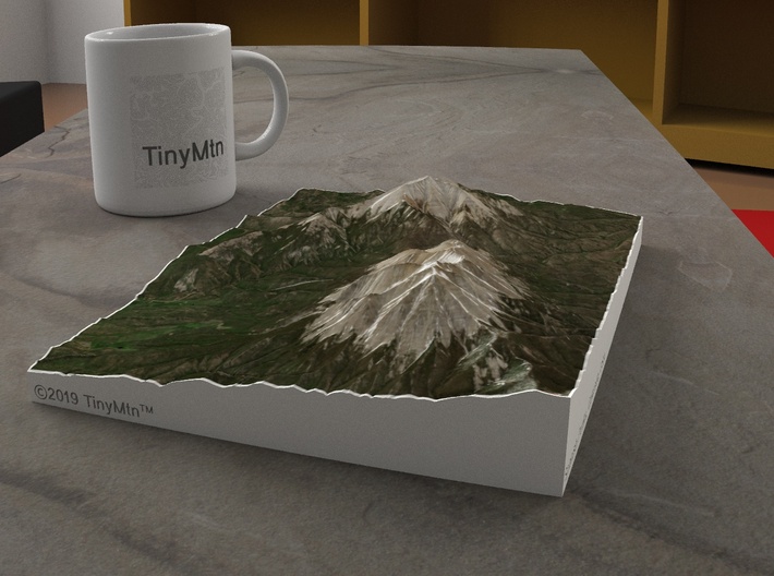 Spanish Peaks, Colorado, USA, 1:50000 3d printed