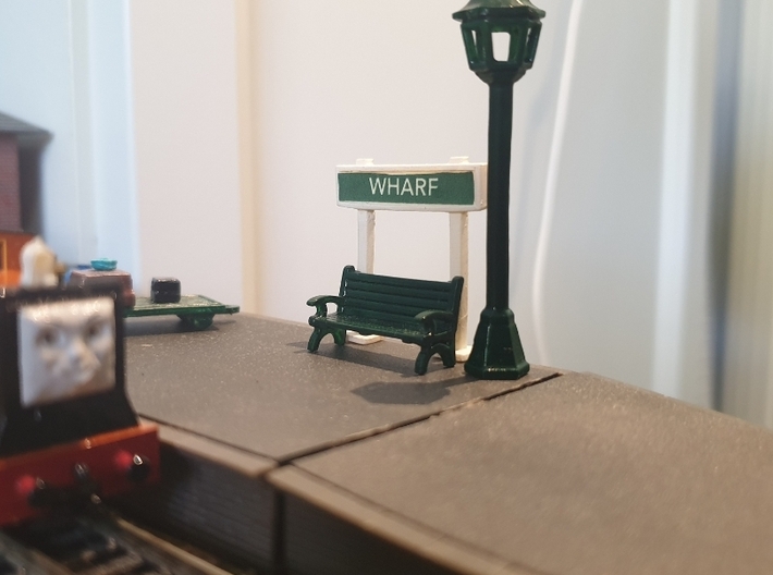 OO/HO Station Signs (Type 2, Short) x2 3d printed 