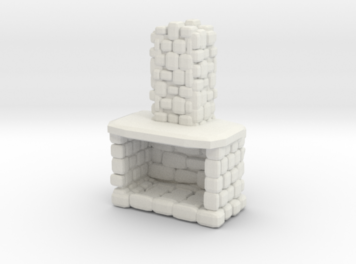 Stone Fireplace 1/72 3d printed