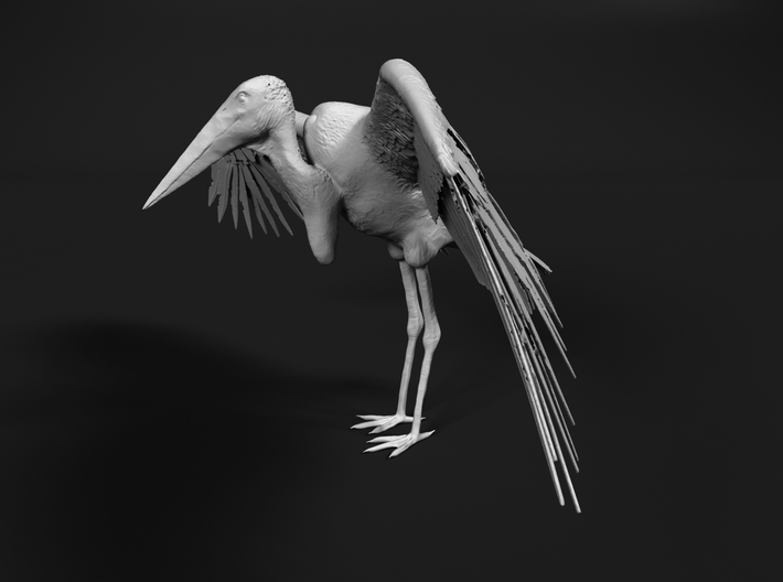 Marabou Stork 1:52 Wings Spread 3d printed 